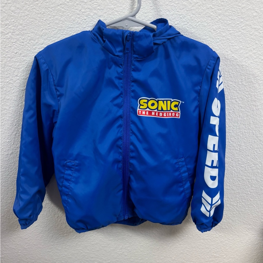 Sonic The Hedgehog Boys' Jersey Lined Perfect Rain Lightweight Jacket Size 3-4T